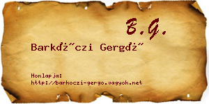 Barkóczi Gergő névjegykártya