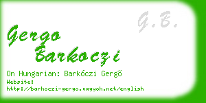gergo barkoczi business card